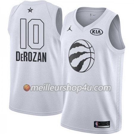 Maillot Basket Homme Toronto Raptors DeMar DeRozan 10 2018 All Star Jordan Brand Blanc Swingman